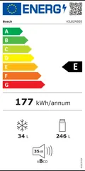Étiquette énergie du Bosch KIL82NSE0