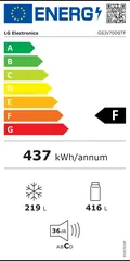 Étiquette énergie du LG GSJV70DSTF