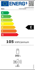Étiquette énergie du Beko RSSE265K40SN
