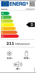 Étiquette énergie du Samsung RB38C600DSA