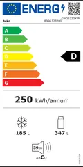 Étiquette énergie du Beko GNO5323XPN