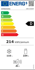 Étiquette énergie du LG GBV3100DEP