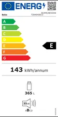 Étiquette énergie du Beko B1RMLNE444W