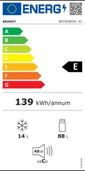 Étiquette énergie du Brandt BST504ESW