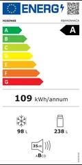 Étiquette énergie du Hisense RB440N4ACA