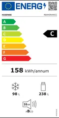 Étiquette énergie du Hisense RB440N4ACC