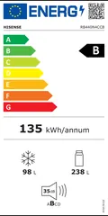 Étiquette énergie du Hisense RB440N4CCB