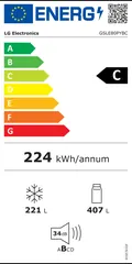 Étiquette énergie du LG GSLE80PYBC