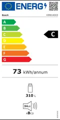 Étiquette énergie du Bosch KIR81ADC0