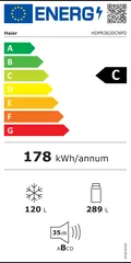Étiquette énergie du Haier HDPR3620CNPD