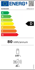 Étiquette énergie du Schneider SCRLI122-D