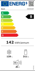 Étiquette énergie du Bosch KGN49AIBT