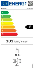 Étiquette énergie du Siemens KI41RVFE0
