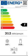 Étiquette énergie du Beko B1RCHE363W